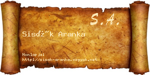 Sisák Aranka névjegykártya