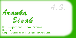 aranka sisak business card