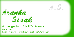 aranka sisak business card